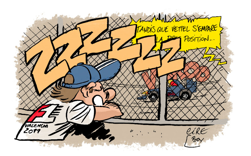 комикс Cirebox - Себастьян Феттель берет очередной поул за Red Bull на Гран-при Европы 2011