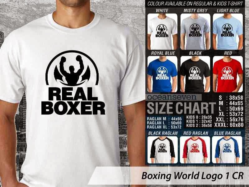 Kaos Olah Raga Sport Boxing World Logo 1 distro ocean seven
