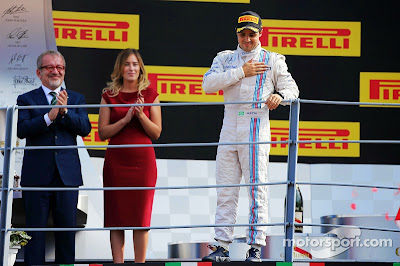 Фелипе Масса на подиуме Монцаы на Гран-при Италии 2014