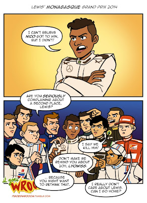 Льюис Хэмилтон недоволен вторым местом - комикс It Goes Wrooom по Гран-при Монако 2014