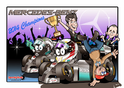 Mercedes - чемпионы - комикс SpeedyHedz