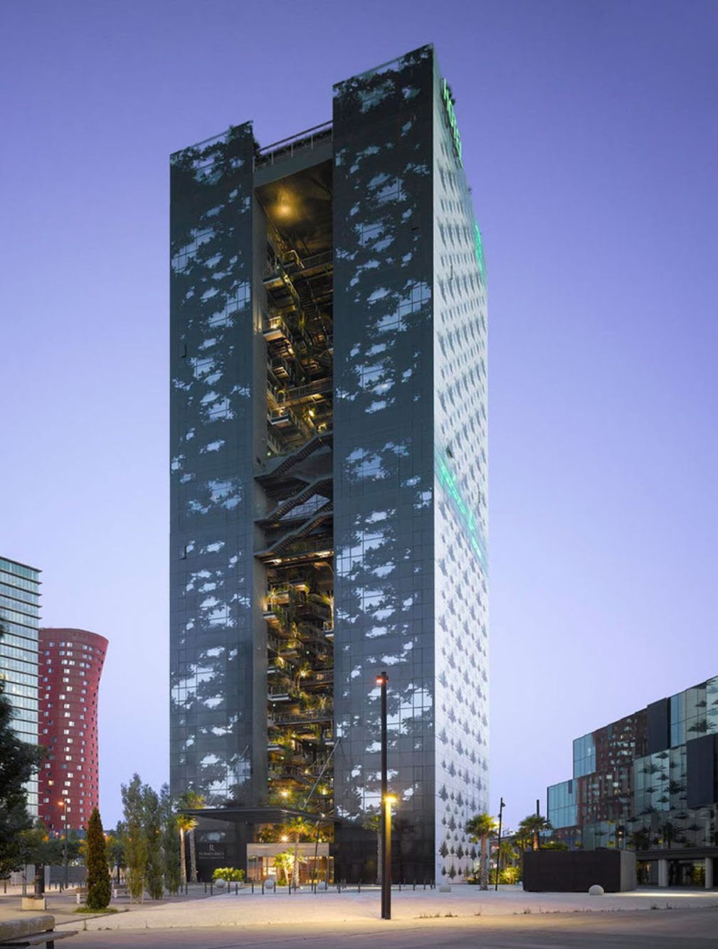 Vertical garden of Renaissance Barcelona Fira Hotel by
