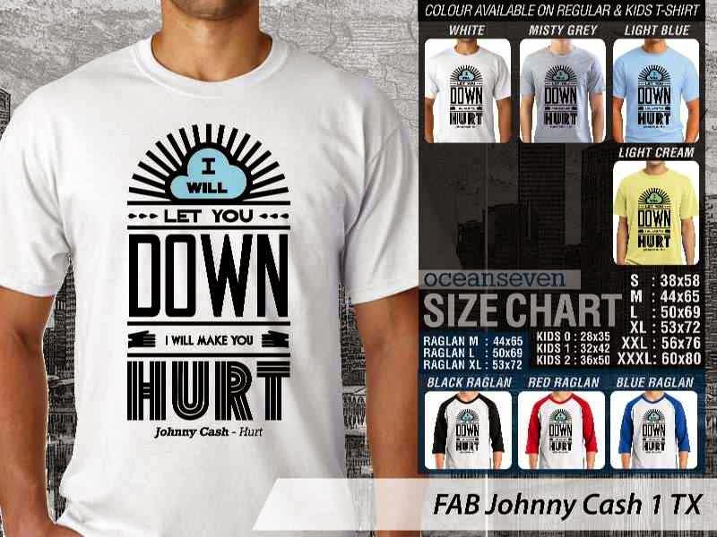 Kaos musik FAB Johnny Cash 1 TX