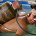 Boy Mushroom Practicing Scuba Diving