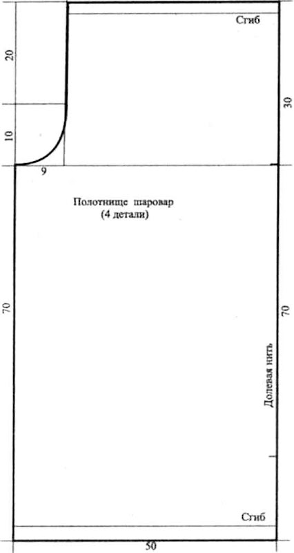 Выкройка для костюма шахерезада Выкройка для костюма шахерезада