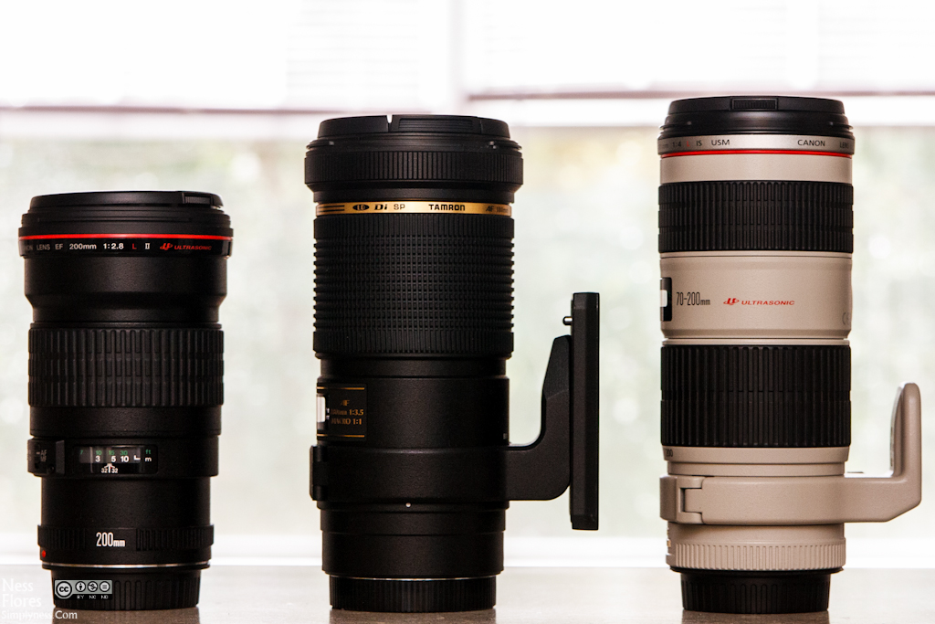 The Tamron AF 180mm F/3.5 SP Macro Lens in the middle