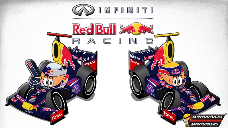 Себастьян Феттель Марк Уэббер Red Bull RB9 Los MiniDrivers 2013