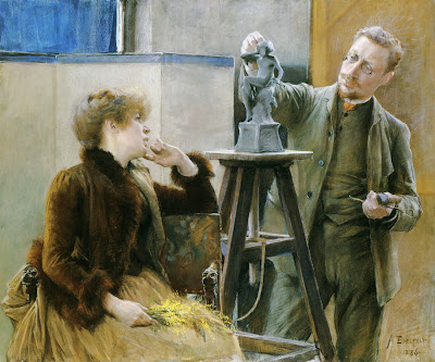 Albert Edelfelt - Kuvanveistäjä Ville Vallgren ja hänen puolisonsa taiteilija Antoinette Råström