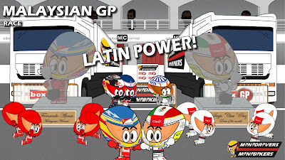 Фернандо Алонсо и Серхио Перес - победители Гран-при Малайзии 2012 - картинка Los MiniDrivers
