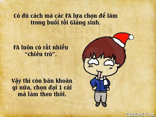 Ảnh chế vui đêm Noel, giáng sinh của hội Ế, độc thân, FA tranh vui đêm Noel của hội Ế
