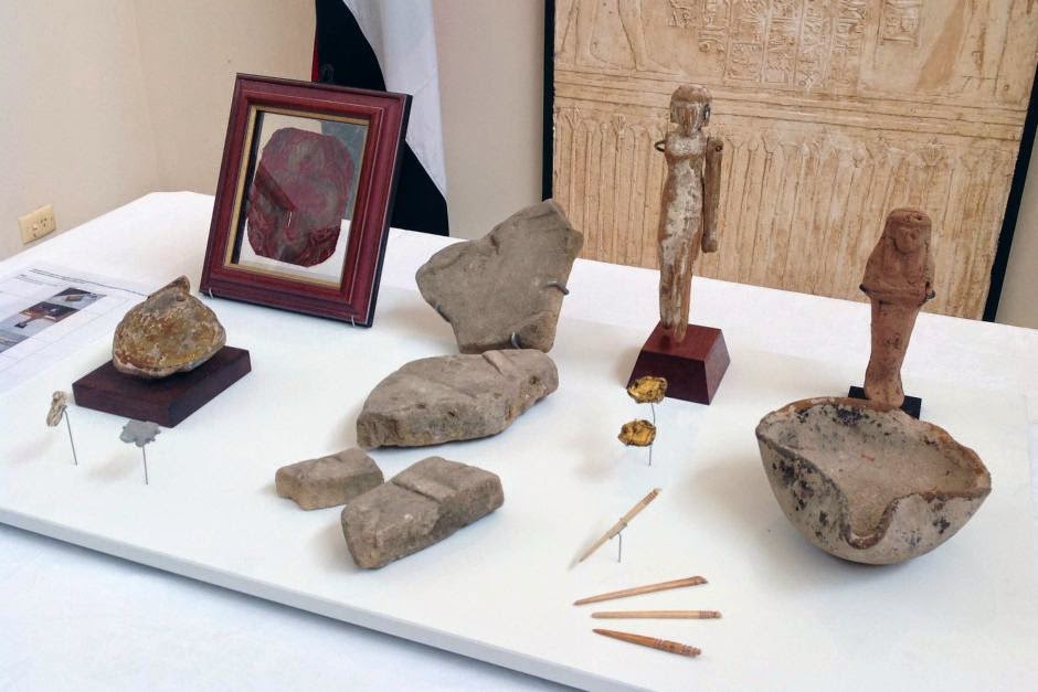 Egyptian artefacts seized in Australia Egyptian artefacts seized in Australia