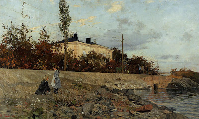Frits Thaulow - Evening at the Bay of Frogner, 1880
