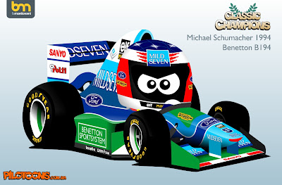Михаэль Шумахер 1994 Benetton B194 pilotoons