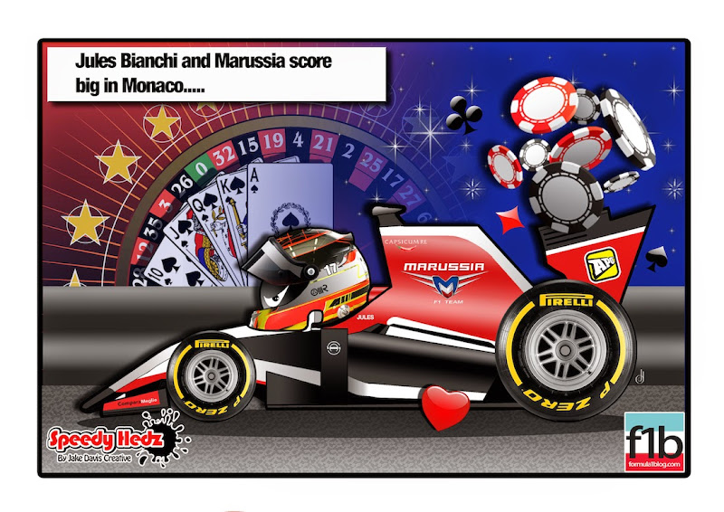 Жюль Бьянки и Marussia выигрывают по-крупному на Гран-при Монако 2014 - комикс SpeedyHedz