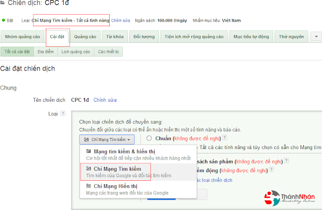 Thủ thuật chạy quảng cáo Google Adwords 1 đ/ 1 click - dangthanhnhan.info