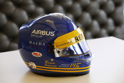 трибьют шлем Маркуса Эрикссона в честь Ронни Петерсона для Гран-при Монако 2014
