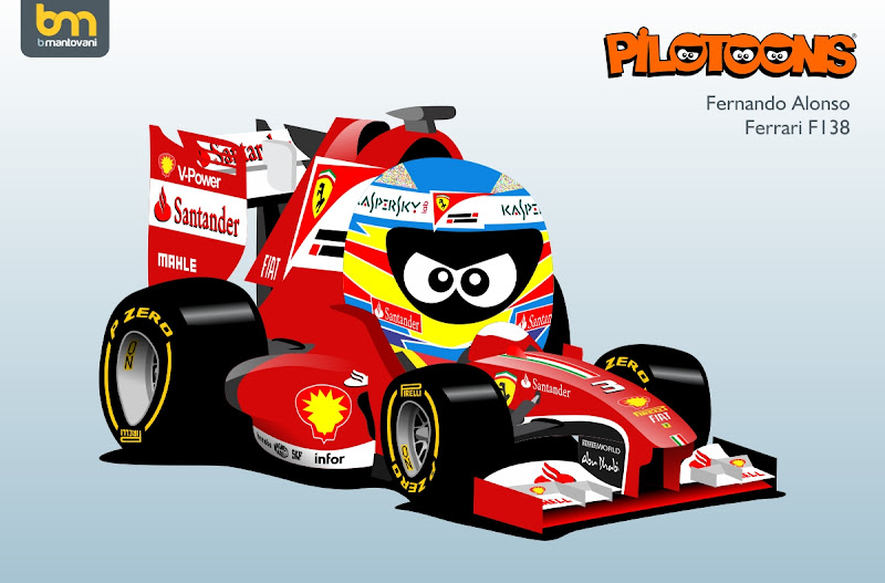Фернандо Алонсо Ferrari F138 pilotoons 2013