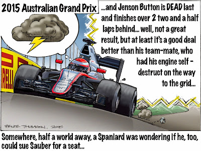 комикс Bruce Thomson по Гран-при Австралии 2015