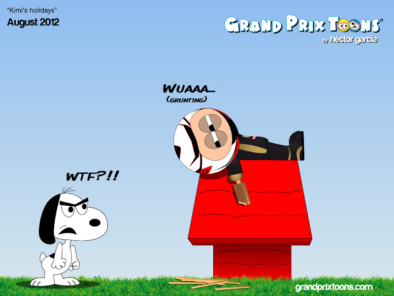 Кими Райкконен на отдыхе летном 2012 - комикс Grand Prix Toons