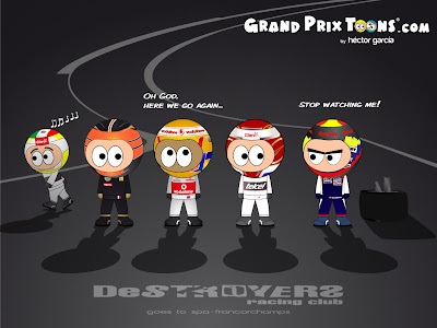 Клуб разрушителей приезжает в Спа-Франкоршам - комикс Grand Prix Toons Гран-при Бельгии 2012