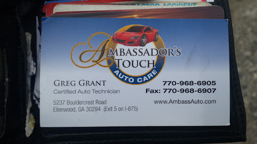 Auto Repair Shop «Ambassadors Touch Auto Care», reviews and photos, 5237 Bouldercrest Rd, Ellenwood, GA 30294, USA