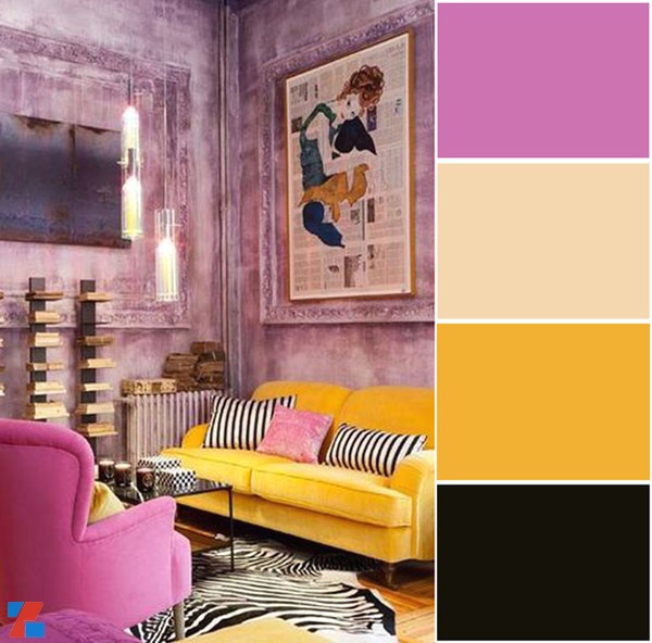 iZdesigner.com - Sử dụng màu tím trong thiết kế nội thất