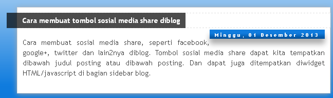 tanggal blog Cara merubah tampilan dan posisi tanggal blog