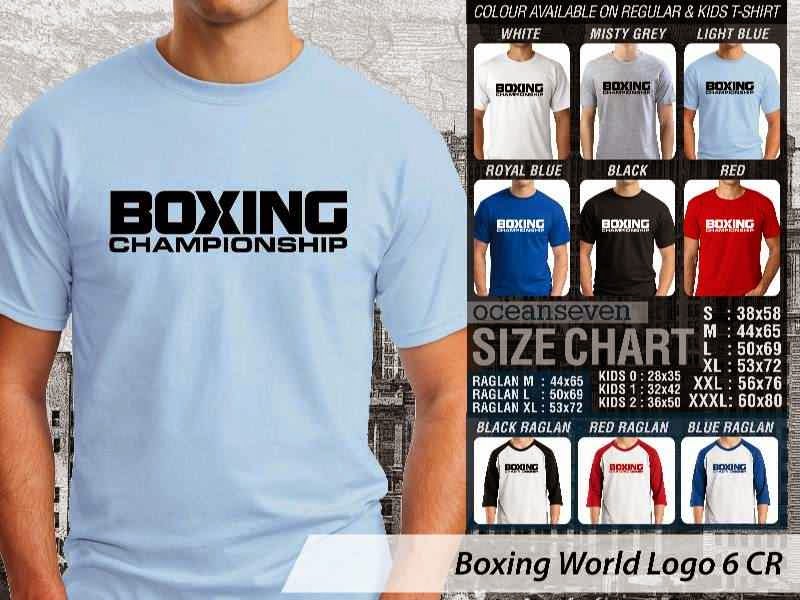 Kaos Olah Raga Sport Boxing World Logo 6 distro ocean seven