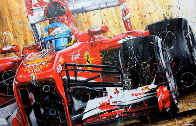 Фернандо Алонсо Ferrari 2013 - рисунок Art Rotondo