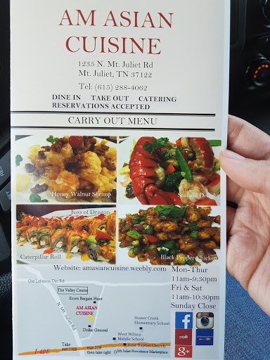 Asian Fusion Restaurant «AM Asian Cuisine», reviews and photos, 1235 N Mt Juliet Rd, Mt Juliet, TN 37122, USA