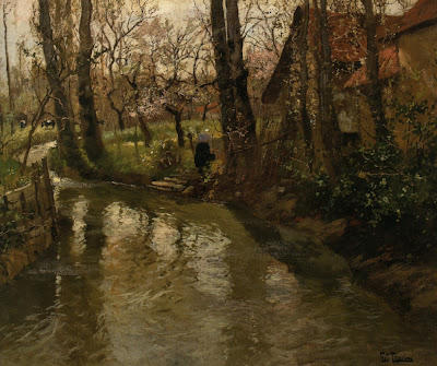 Frits Thaulow - Stream through a Village