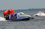 KYIV-VYSHGOROD-UKRAINE Phlippe Tourre of France of F1 Atlantic Team at UIM F1 H20 Powerboat Grand Prix of Ukraine, July 20-21-22, 2012.