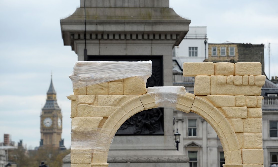 Syria's Palmyra arch recreated in London Syria's Palmyra arch recreated in London