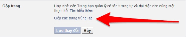 Chọn Gộp các trang trùng lặp Chọn Gộp các trang trùng lặp