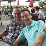 Me and Larry while chilling at the riverside bar down in front of the Trump Plazas alongside the West Side Highway Me and Larry while chilling at the riverside bar down in front of the Trump Plazas alongside the West Side Highway