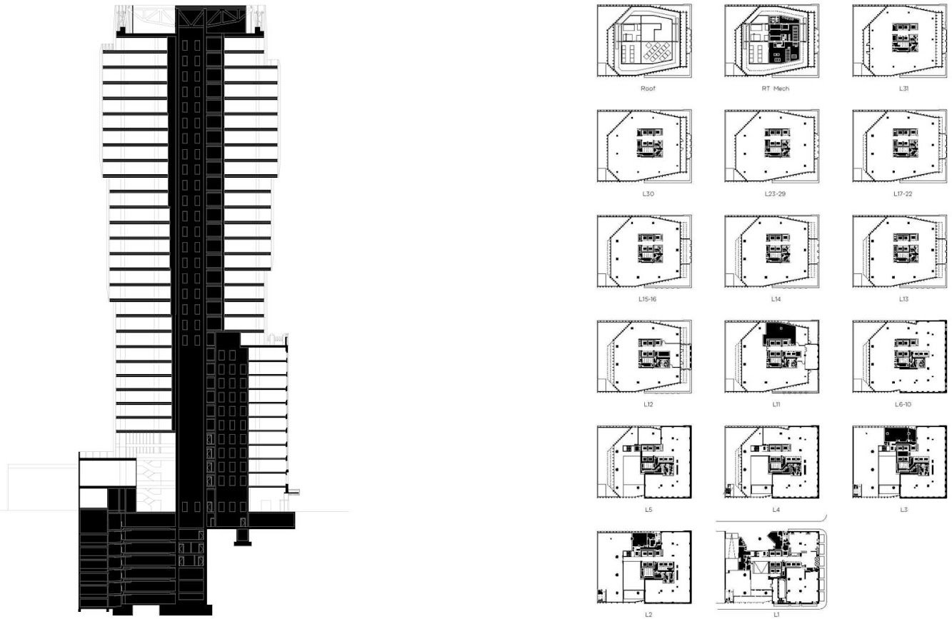 The Exchange tower by Harry Gugger Studio
