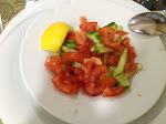 Lunch from Ankara to Cappadocia - tomato and cucumber salad