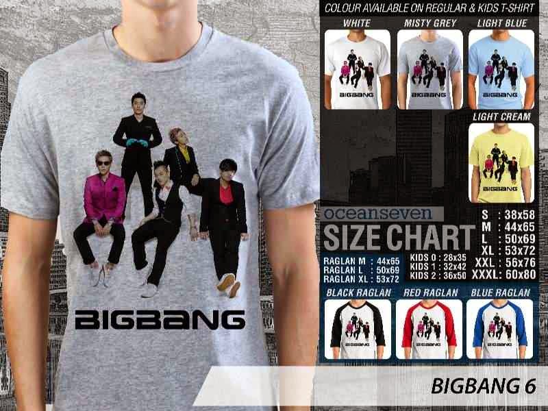 Kaos Big Bang Bigbang 6 K Pop Korea distro ocean seven