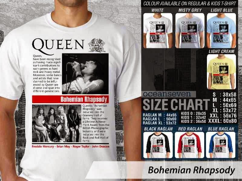 Kaos Musik Bohemian Rhapsody 17 Rock Band Legendaris