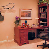 Simpson Home Office 1 of 4 - The selection of the wall sculpture was especially meaningful to the clients because he is an editor for television, and she is a television producer.