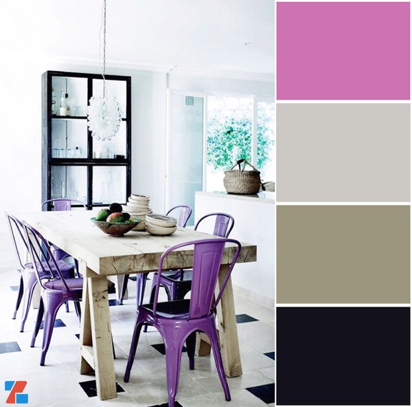 iZdesigner.com - Sử dụng màu tím trong thiết kế nội thất