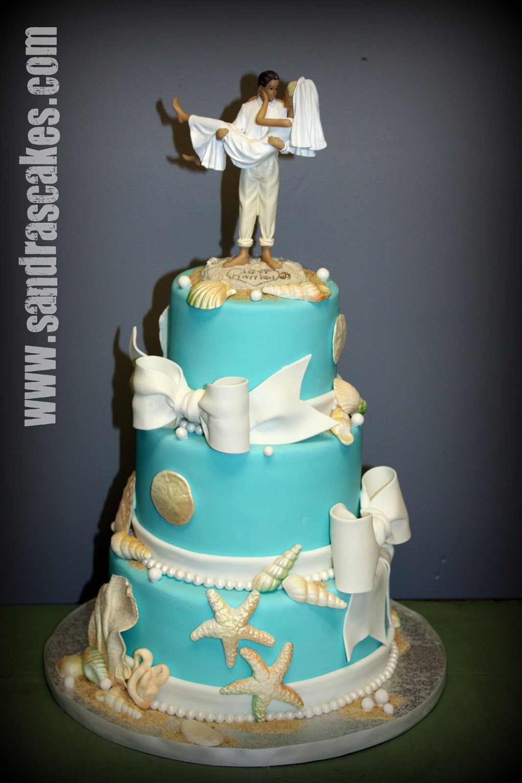 Beach Themed Wedding Cake Beach Themed Wedding Cake