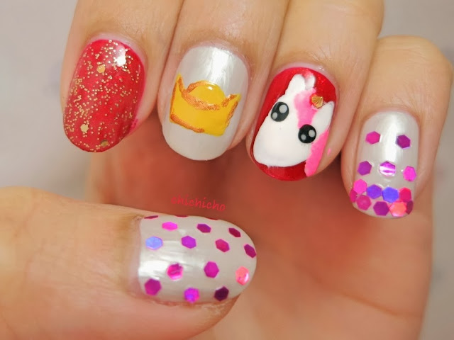 Unicorn + Chinese New Year - Horse Nail Art (Born Pretty Store Review) Unicorn + Chinese New Year - Horse Nail Art (Born Pretty Store Review)