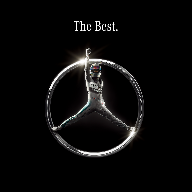 Льюис Хэмилтон в форме значка Mercedes - The Best 2014