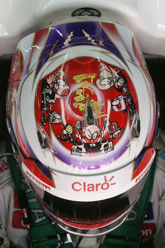 специальный дизайн шлема Камуи Кобаяши на Гран-при Кореи 2012