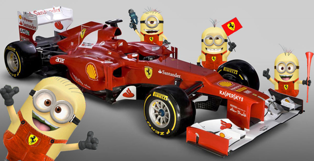 механики Милашки Minions Ferrari F2012 - фотошоп pinnacle racing