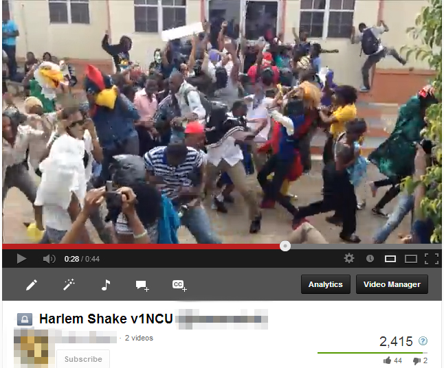 Students at Northern Caribbean University dance the Harlem Shake.