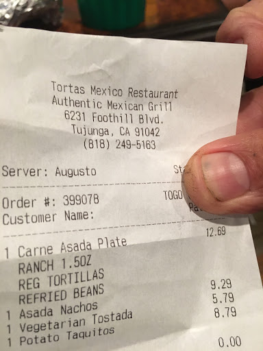 Mexican Restaurant «Tortas Mexico», reviews and photos, 6231 Foothill Blvd, Tujunga, CA 91042, USA