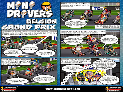 комикс MiniDrivers по гонке Гран-при Бельгии 2014