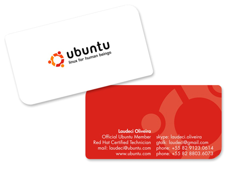 Cartão de visita Ubuntu